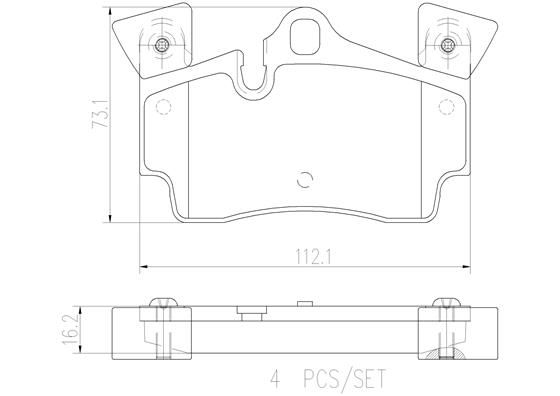 REAR PADS BREMBO CERAMIC VAG PORSCHE