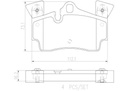 BRAKE PADS REAR BREMBO CERAMIC VAG PORSCHE