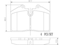 BRAKE PADS REAR BREMBO CERAMIC VAG PORSCHE FERRARI