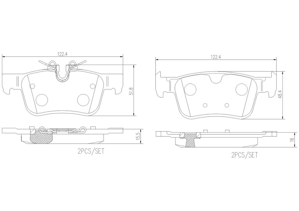 BRAKE PADS REAR BREMBO CERAMIC VOLVO