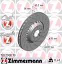BRAKE DISC FRONT RH 400MM ZIMMERMANN BMW (CROSS DRILLED)