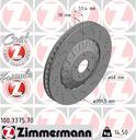 BRAKE DISC FRONT 400MM ZIMMERMANN VAG (CROSS DRILLED)