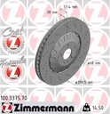 FRONT DISC 400MM CROSS DRILLED ZIMMERMANN VAG