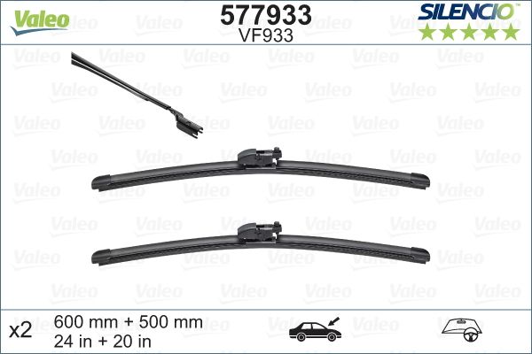 WIPER BLADE SET 600MM & 500MM VALEO