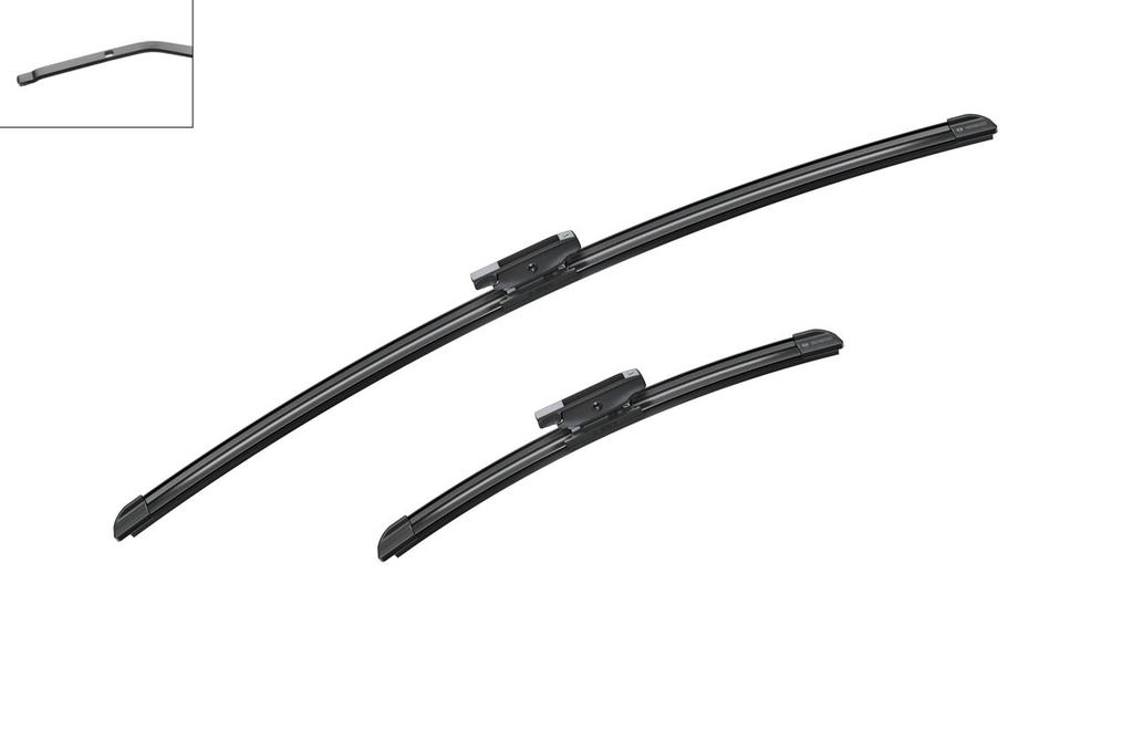 WIPER BLADE [FRONT KIT] BOSCH AEROTWIN [650MM 26 INCH + 340MM 14 INCH - FLAT WIPER BLADE]