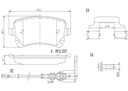 BRAKE PADS REAR WITH SENSOR BREMBO CERAMIC VAG BENTLEY