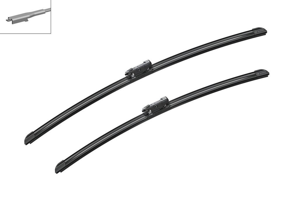 WIPER BLADE [FRONT KIT] BOSCH AEROTWIN [600MM 24 INCH + 530MM 21 INCH - FLAT WIPER BLADE]