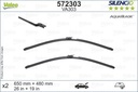 WIPER BLADE [FRONT KIT] VALEO SILENCIO AQUABLADE [650MM 26 INCH + 480MM 19 INCH - WITH SPOILER FLAT WIPER BLADE]