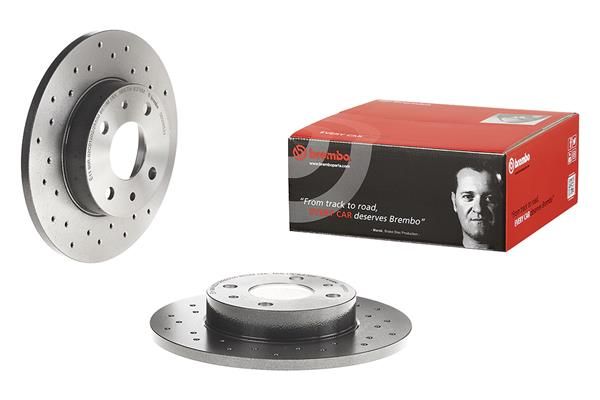 REAR DISC 240MM CROSS DRILLED BREMBO ABARTH