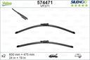 WIPER BLADE [FRONT KIT] VALEO SILENCIO [600MM 24 INCH + 475MM 19 INCH - WITH SPOILER FLAT WIPER BLADE]