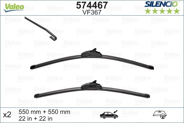 WIPER BLADE SET VALEO MERC (574701)