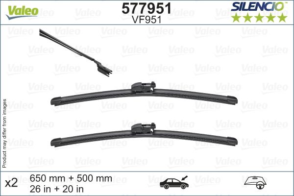 WIPER BLADE SET VALEO SILENCIO BMW
