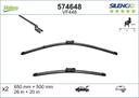 WIPER BLADE [FRONT KIT] VALEO SILENCIO [650MM 26 INCH + 500MM 20 INCH - WITH SPOILER FLAT WIPER BLADE]