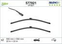 WIPER BLADE [FRONT KIT] VALEO SILENCIO [550MM 22 INCH + 550MM 22 INCH - WITH SPOILER FLAT WIPER BLADE]