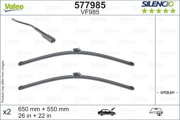 WIPER BLADE SET VALEO SILENCIO MERC