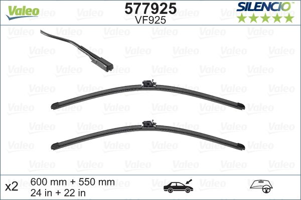 WIPER BLADE SET VALEO VAG (577913)