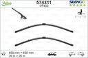 WIPER BLADE [FRONT KIT] VALEO SILENCIO [600MM 24 INCH + 380MM 15 INCH - WITH SPOILER FLAT WIPER BLADE]