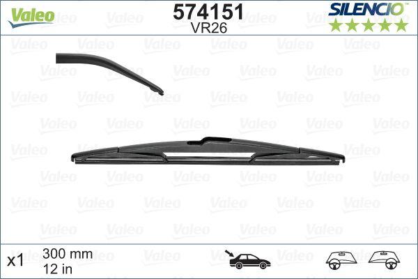 WIPER BLADE [FRONT KIT] VALEO SILENCIO [600MM 24 INCH + 500MM 21 INCH - WITH SPOILER FLAT WIPER BLADE]