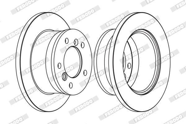 BRAKE DISC REAR 272MM FERODO VAG MERC