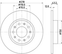REAR DISC 278MM PAGID ALFA
