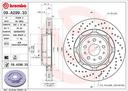 BRAKE DISC FRONT 360MM BREMBO MASERATI (CROSS DRILLED)