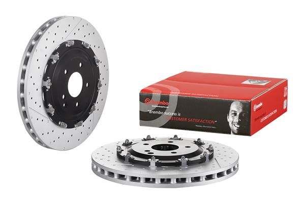 FRONT DISC 360MM CROSS DRILLED BREMBO MERC