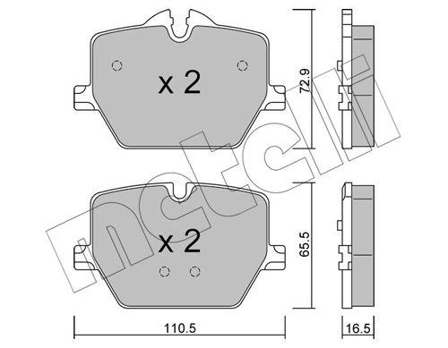 BRAKE PADS REAR METELLI BMW