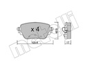 BRAKE PADS REAR METELLI MERC