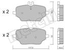 BRAKE PADS REAR METELLI MERC