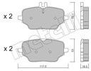 REAR PADS METELLI MERC