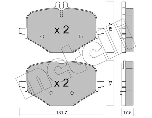 REAR PADS METELLI MERC