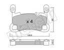 REAR PADS METELLI PORSCHE