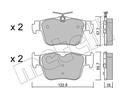 BRAKE PADS REAR METELLI VAG