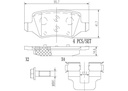 BRAKE PADS REAR BREMBO CERAMIC MERC