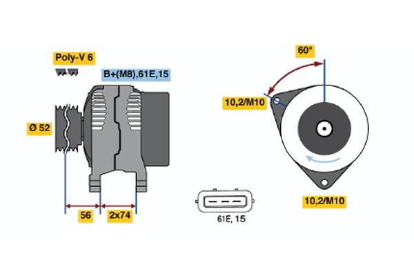 ALTERNATOR BOSCH BMW