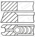 PISTON RING SET STD GOETZE MERC