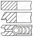 PISTON RING SET STD GOETZE VAG
