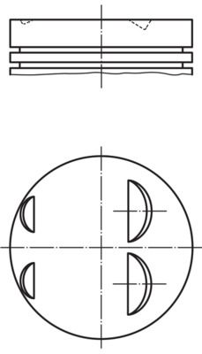 PISTON ASSY +1.00MM 300E:CE 24V '90-93 MAHLE