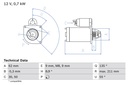 STARTER MOTOR BOSCH PSA