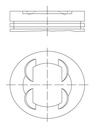 PISTON ASSY +1.00MM MAHLE MERC