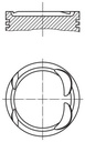 PISTON ASSY MAHLE MERC