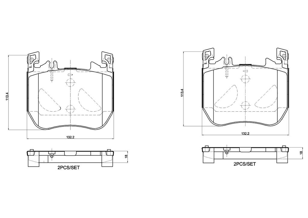 BRAKE PADS FRONT BREMBO MERC