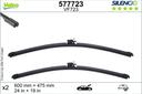 WIPER BLADE [FRONT KIT] VALEO SILENCIO [600MM 24 INCH + 475MM 19 INCH - WITH SPOILER FLAT WIPER BLADE]