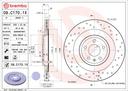 BRAKE DISC REAR 356MM BREMBO VAG (CROSS DRILLED)