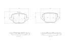BRAKE PADS REAR BREMBO CERAMIC MERC