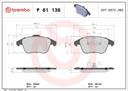 BRAKE PADS FRONT BREMBO PSA