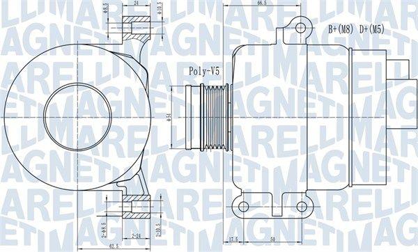 ALTERNATOR MAGNETI MARELLI ALFA FIAT