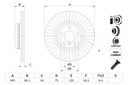 REAR DISC 345MM BOSCH BMW 2-PCE DISC