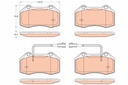FRONT PADS W/SENSORS TRW ALFA