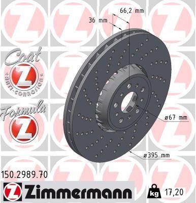 BRAKE DISC FRONT LH 395MM ZIMMERMANN BMW